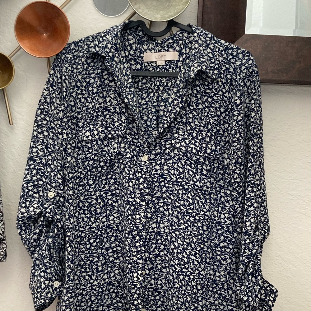 LOFT Button Down Top